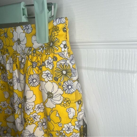 Modcloth Days in Doll Valley Tiered Skirt Yellow Skater Mini Tiered 8 NWT - Picture 8 of 12